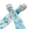 Tie Dyeing Long Ice Silk Sleeves Ethnic Style Cycling Gloves Breathable Sunscreen Arm Covers  Women