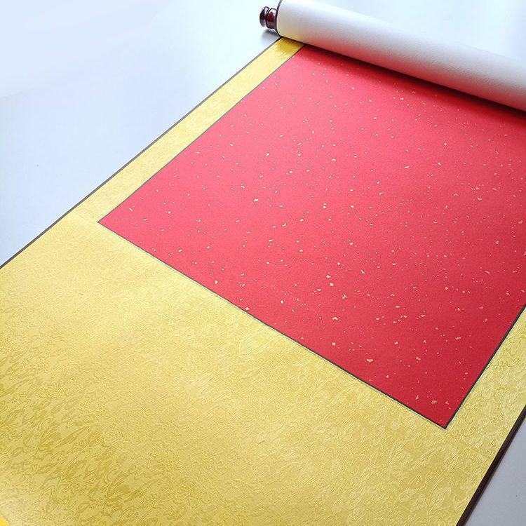 Silk Vertical Hanging Scroll for Calligraphy Painting, Semi-Raw Xuan Paper, Four-Six Foot, Half-Folded.