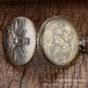 Cosplay Vintage Pocket Watch Anime Game Figure Wolf Head Quartz Watches for Fans Gifts