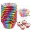 100 Disposable Muffin Cups Rainbow Colored Paper Cups Cake Cups Paper Cup Liners Mold Baking Tools Kitchen Utensils Accessories