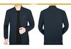 Men's Spring 2026 Stand-up Collar Jacket for Fathers: Trendy Business Casual Fashion