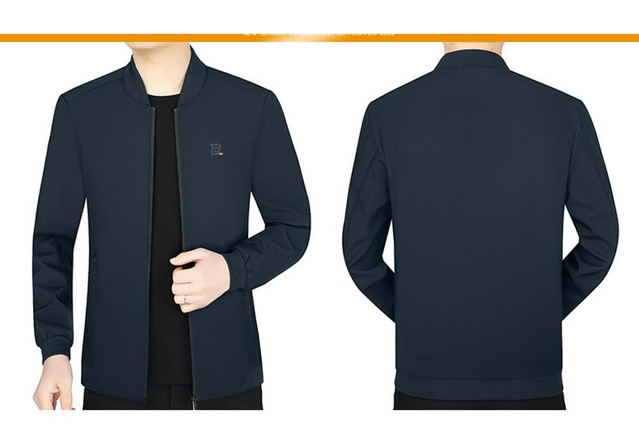 Men's Spring 2026 Stand-up Collar Jacket for Fathers: Trendy Business Casual Fashion