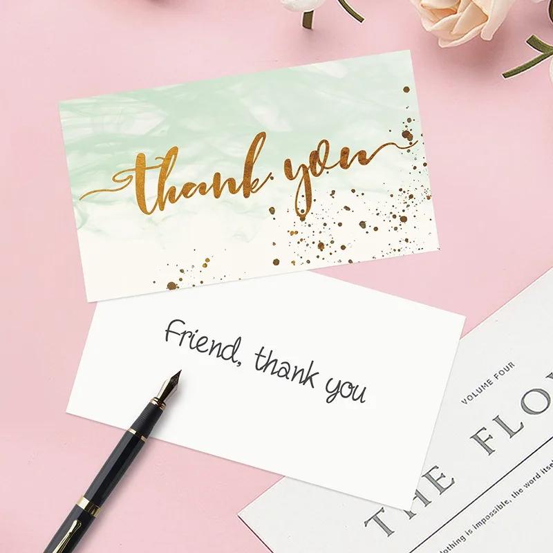 50PCS Thank You Cards Small Business Gift Cards Wedding Thank You Card HK01