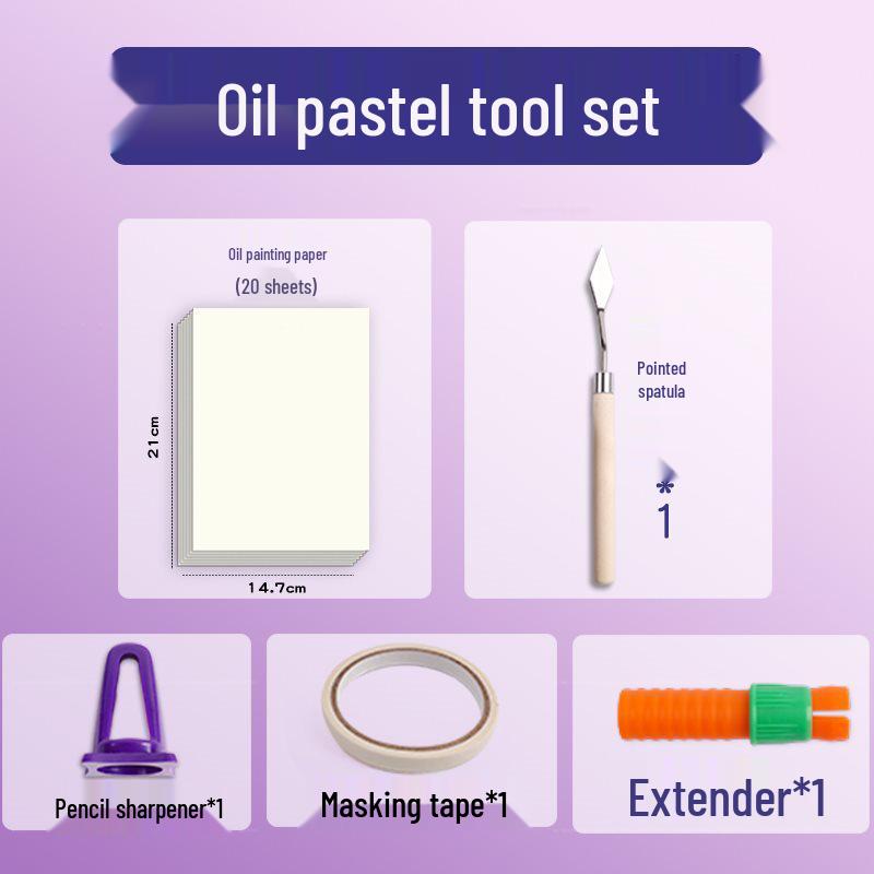 Super Soft Oil Pastel Set with Brush & Scraper Tools - Perfect Crayons for Kids' Birthday Gifts & DIY Projects