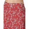Red Floral Printed Flared Skirt Indian Women's Casual Wear Middi Skirt Dress