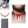 Halloween Vampire Necklace Spooky Gothic Style Plastic Geometric Blood Necklace