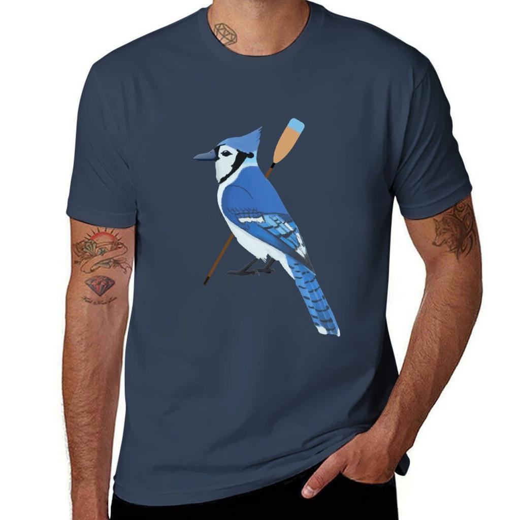 Crew Blue Jay Tshirt Vintage Style Printed Top