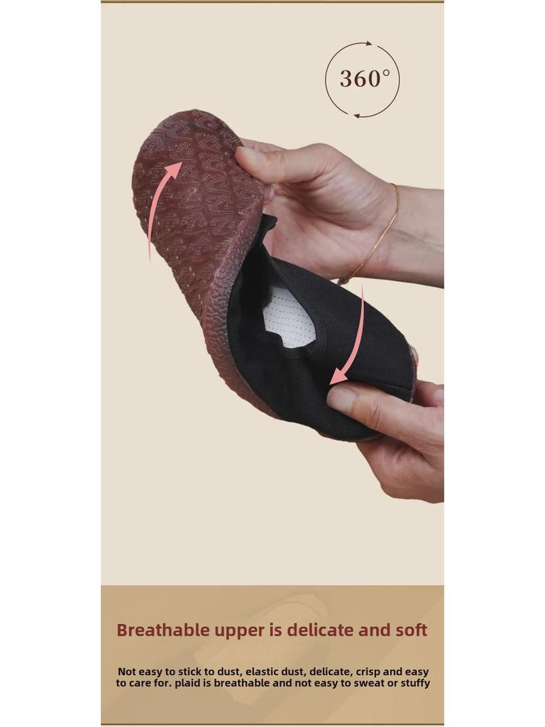 Men's Breathable Non-Slip TPR Sole Old Beijing Cloth Shoes
