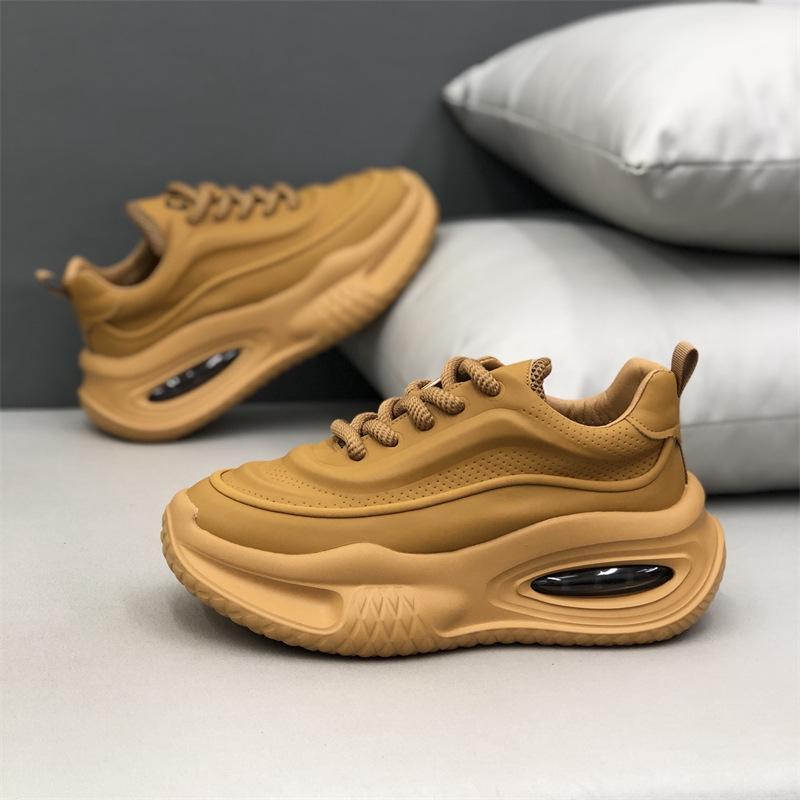 

Shoes, autumn trend casual shoes men s leather thick-soled breathable versatile color matching dad shoes dl 43