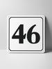 Metal Sign Black House Number On White Background Outdoor Wall Art Decor