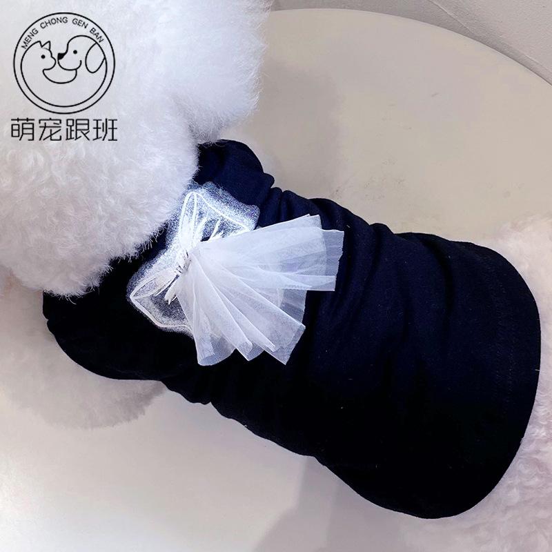 

Bow Vest Spring/summer Thin Style Puppy Dog Clothing Cat Pet Teddy Bear Pommy Small Puppy Designer Dog Clothes Dog Costume XXL