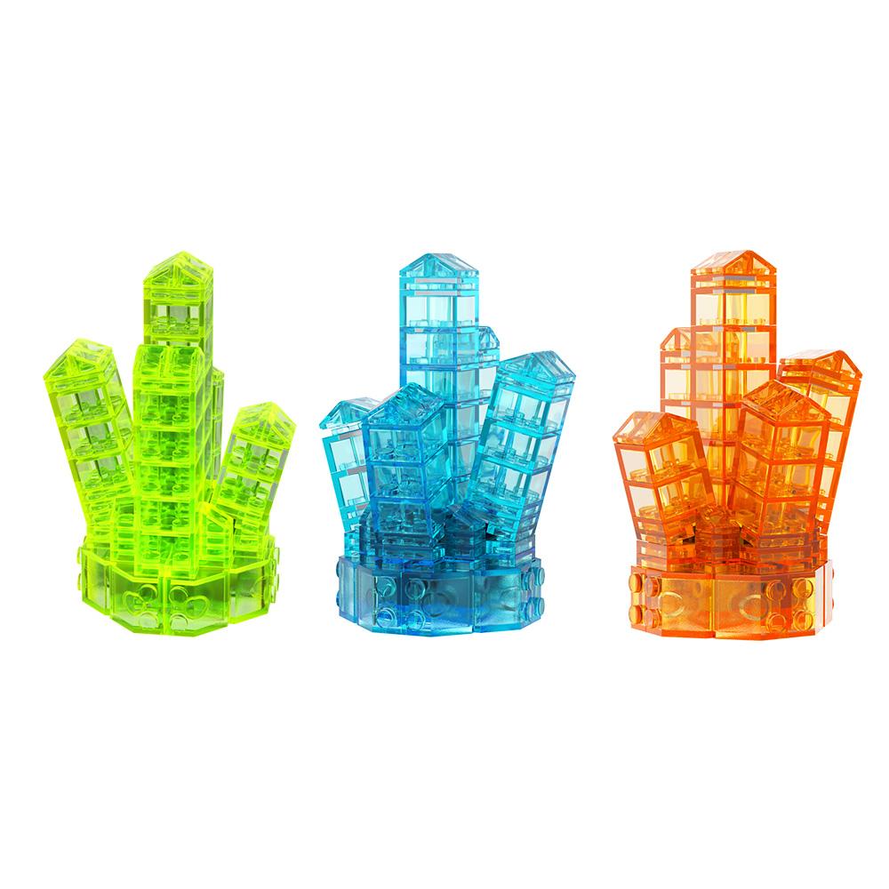 MOC Raiders Game Energy Crystal Model Building Blocks Crystal-Neon Green Blue And Orange Color Brick Toy Gift