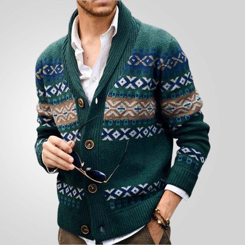 Men's Casual Cardigan Sweaters Shawl Collar Long Sleeve Knit Button Down Cardigans Fall Winter Lightweight Loose Fit Knitted Sweater Outwear for Men