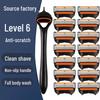 Six-Layer Manual Razor: Stainless Steel, Sharp, Anti-Scratch Shaver