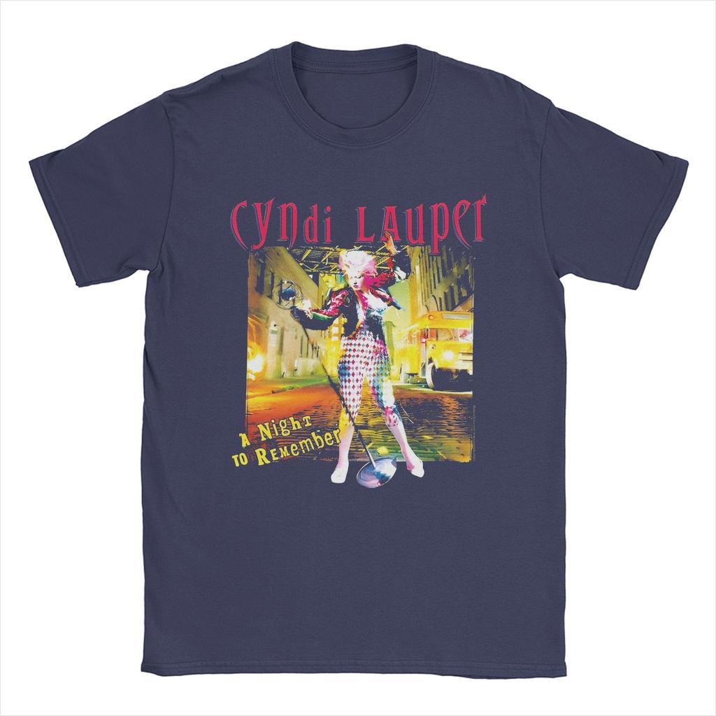 Herren Cyndi Lauper Sänger Tour T-Shirts Sie ist so ungewöhnlich Baumwollkleidung Verrückte Kurzarm Rundhals T-Shirts Einzigartige T-Shirts