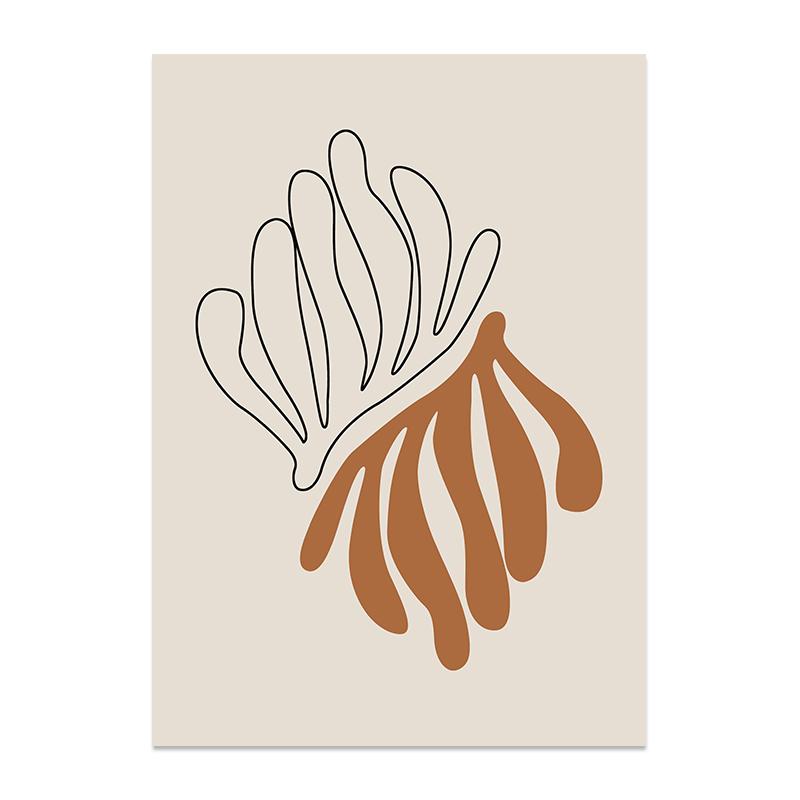 Boho Matisse Poster Beige Black Abstract Line Art Canvas Paintings Wall Print Pictures Bedroom Living Room Interior Home Decor