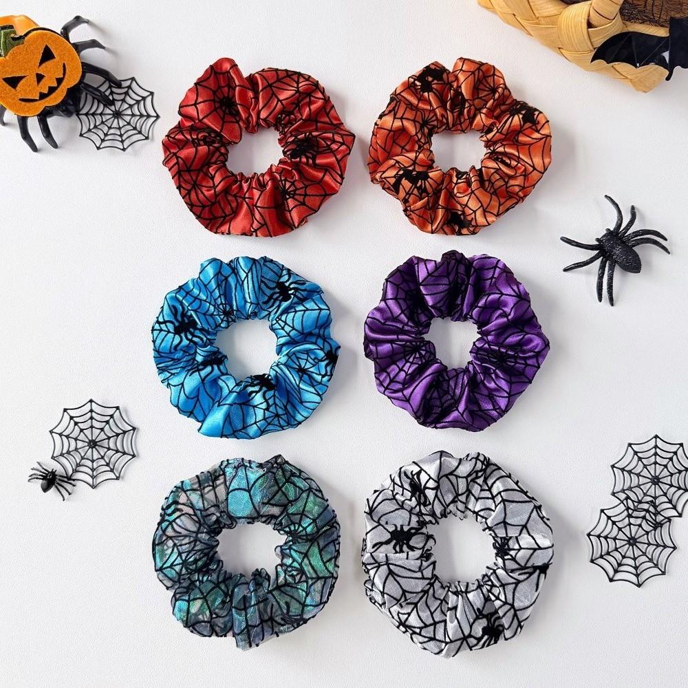 Spring Clip Pumpkin Hair Clip Gothic Halloween Scrunchie Creative Spider Web Hair Bow Masquerades
