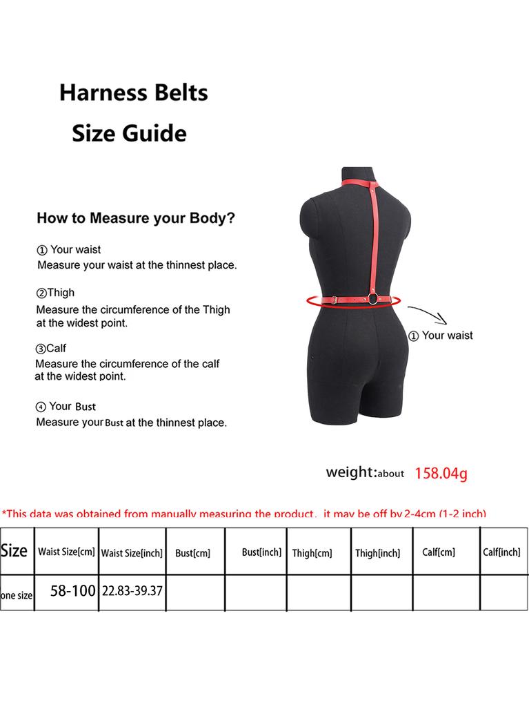 Women's Punk Leather Belt Gothic Street Style Fashionable Suspender Corset Decoration Accessories