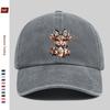 PC Niedliche Hochlandkuh Leopardenmuster Schleife Kaffee-Print Baseballkappe Einfache Dekorative Mütze für Lässige Reisende Mehrere Farben A