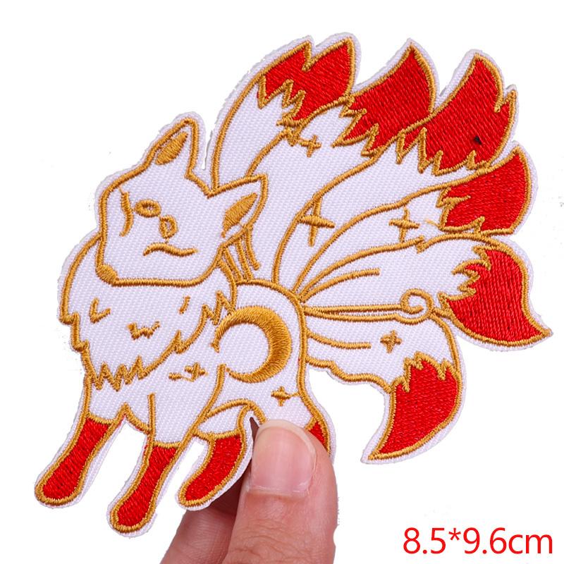 Cherry Blossoms Mount Fuji Patch Cartoon Japan Anime Embroidered Patch Iron On Patches For Clothing Thermoadhesive Patches DIY