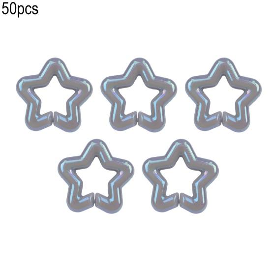 50Pcs Star Link Connectors AB Color Star Shape Linking Rings Quick Linking Rings for Bag Necklace