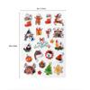 225pcs 4 Styles*3 Sheets Christmas Bubble Stickers 3D Cartoon Decoration Santa Claus Elk Stickers, Refrigerator Stickers