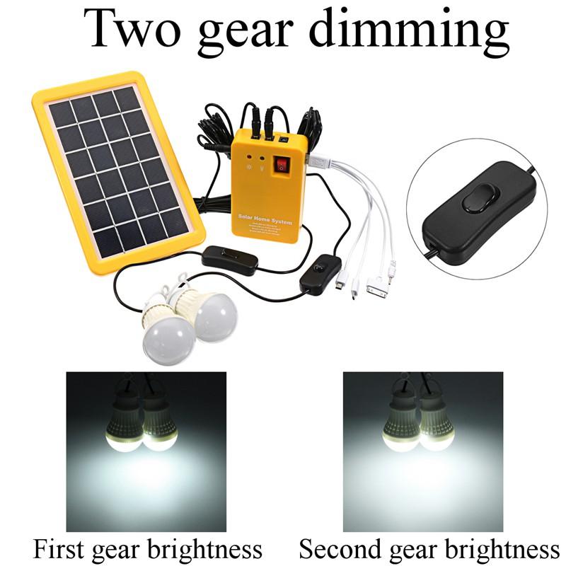 DC 12V LED Charging Light USB Charger Home Power Energy System Outdoor Garden Solar Power Panel Generator