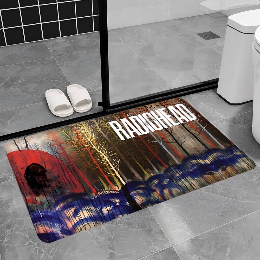 Alternative Rock Band Radiohead Bathroom Mat Anti-slip Absorb Water Long Strip Cushion Bedroon Mat Welcome Doormat