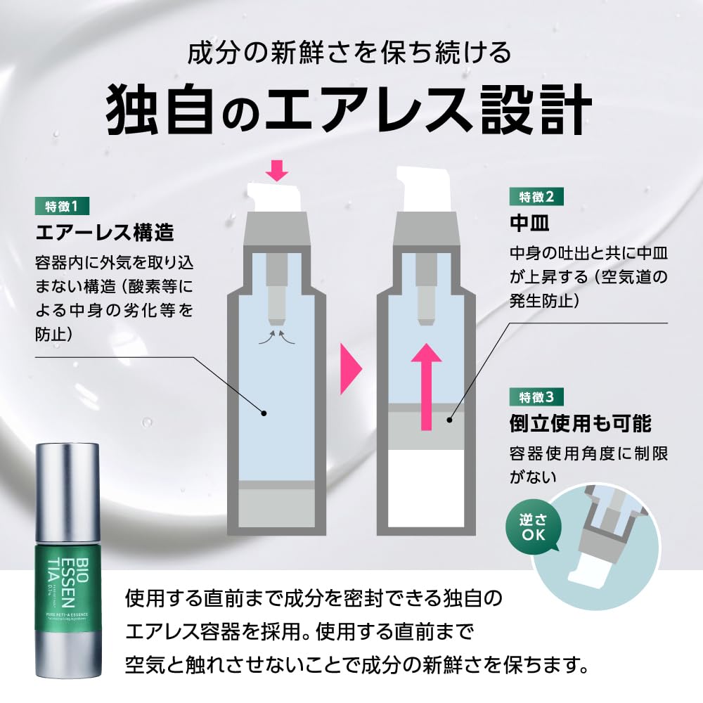 BioEssentia Serum [Pure Retinol, Pores, Dullness, Texture, Moisturizing, CICA, Niacinamide, Ceramide, Collagen, Skincare] 18ml  1 bottle