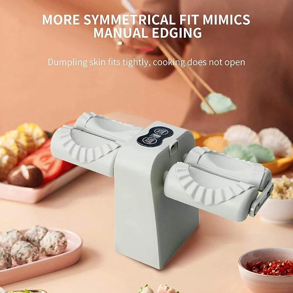 Elektryczny Automatyczny Wypiekacz Pierogów 2w1 DIY Podwójna Głowica Forma do Pierogów Wydajna Szybkie Prasowanie Forma do Skórki Pierogowej Domowy