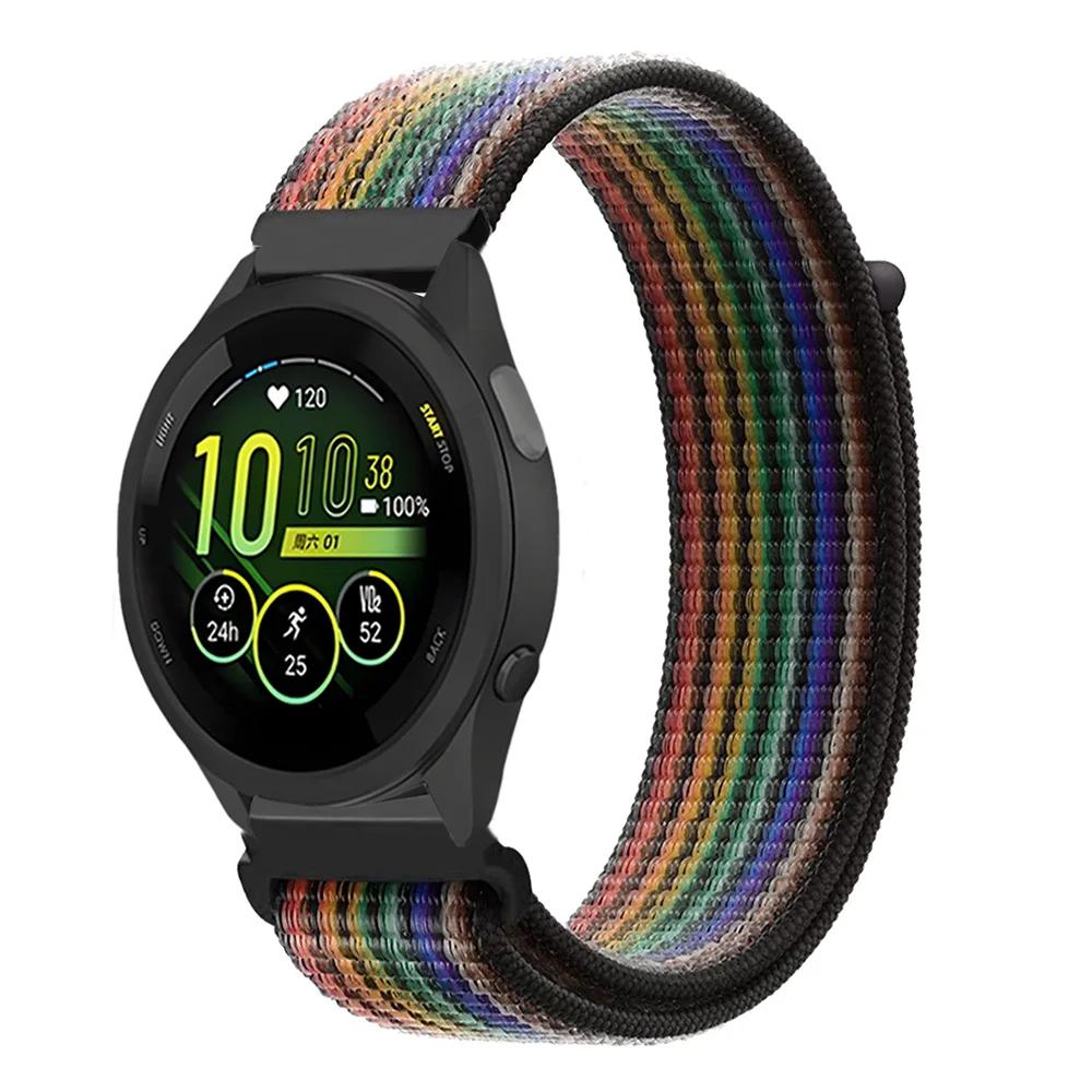 20mm 22mm Pletený nylonový smyčkový řemínek pro Garmin Forerunner 165 55 965 265 255 955 Venu 3 Náramek pro Garmin Active/Vivoactive 5