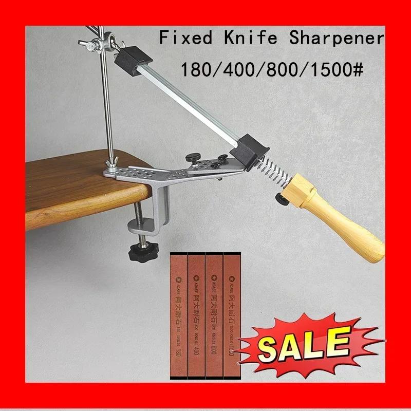 Manuelles Schleifgerät mit festem Winkel, drehbarer Winkel einstellbar, Schärfen, Diamant, scharfe Schneide, Klemme, Tischhalterung, Küchenwerkzeuge