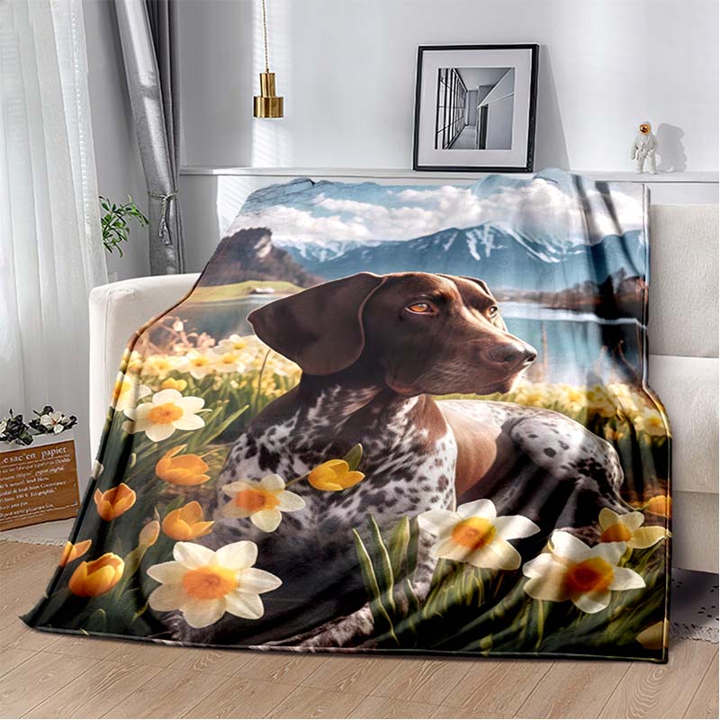 French Bulldog Boston Terrier Throw Blanket, Graffiti Pop Art Soft Fleece Bed Blanket for Couch Sofa Living Room, Colorful Warm Cozy Wrap