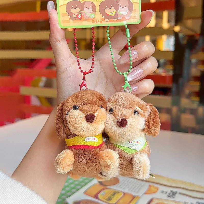 Pabaisi Dachshund Plush Keychain Design With Backpack And Scarf Gift For