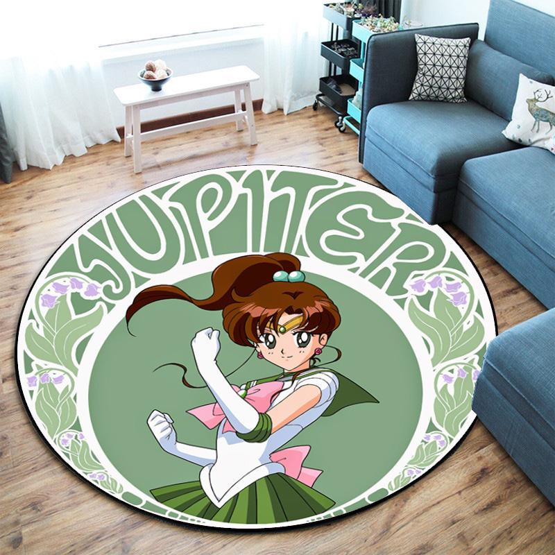 Cute Cartoon Theme Sailor Moon Tsukino Usagi Cartoon Rug Multifunctional Household Anti-slip Decorative Door Mat, Outdoor Floor Mat, and Carpet Q12