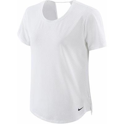Dri-Fit One Breathe Open Back Crew Neck Short Sleeve T-Shirt Women Tops White DX0132-100