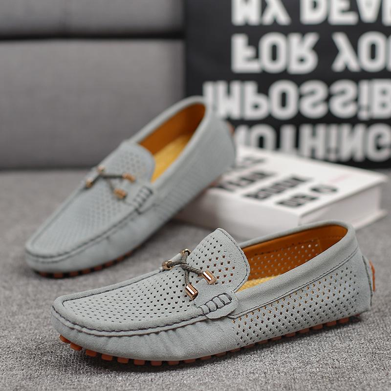 Fashion Breathable Leather Men Casual Shoes Classic Business Man Loafers Moccasins Breathable Slip on Flats Driving Shoes Plus Size38-50