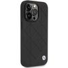 Case for iPhone 14 Pro BMW Leather Quilted Black
