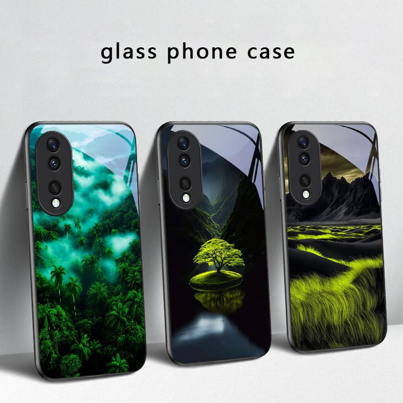 Wald Bach Muster Für Honor X5 Plus X30 X9c Smart X5b X9a X30 Max X50i 30 Pro 50 Pro 70 90 Smart 200 Lite Glas Handyhülle