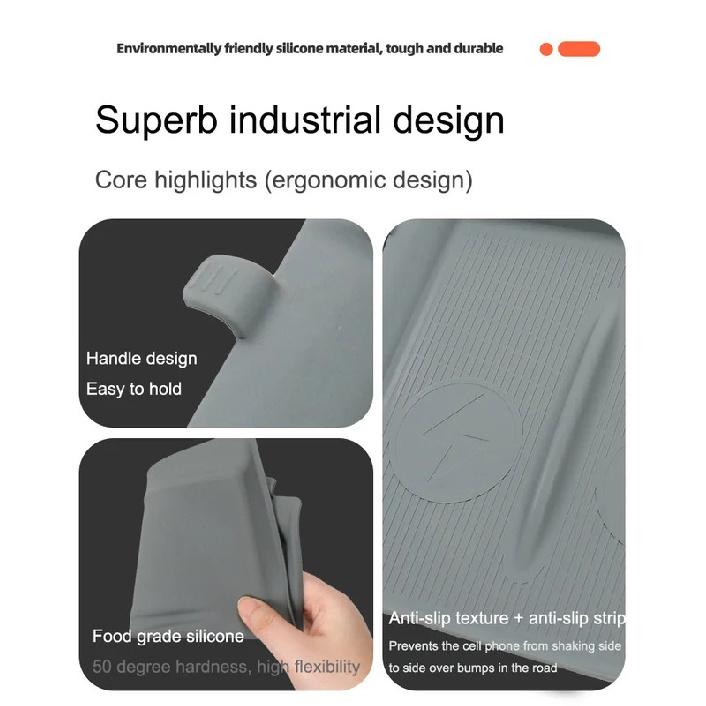 For Tesla Model Y Juniper Wireless Charging Silicone Mat Model 3 Highland Wireless Charging Food-grade Silicone Anti-slip Mat