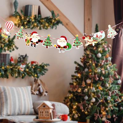 Vánoční banner vlaječky řemesla DIY umění ozdoba středový prvek dekorace papírová závěsná