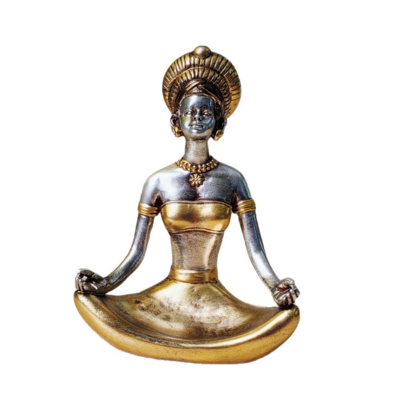 Resin Yoga Meditation Figurine Nordic Style Zen Decor Sculpture Living Room Study Desk Home Office