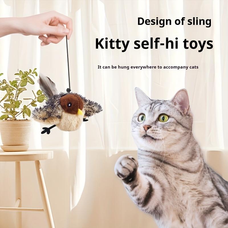 An Interactive Cat Toy, Realistic Sparrow Sound Flannel, USB Rechargeable, Remote Control, Pet Supplies, Suitable for Halloween and Christmas Gifts