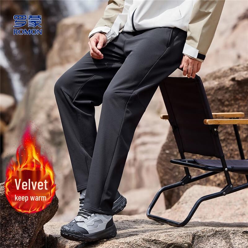 

Luomeng Men s Thickened Fleece Softshell Outdoor Sports Pants L