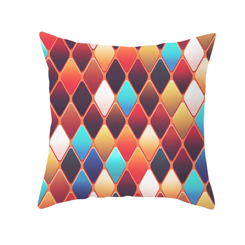 Household Products Colorful Printed Geometric Mirror Space Pillow Case Cushion Waist Pillow Case