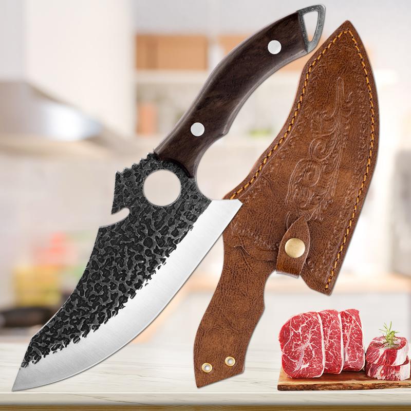 Ausbeinmesser aus Edelstahl, Metzgermesser, Angelmesser, handgeschmiedetes Fleischerbeil, Küchenkochmesser