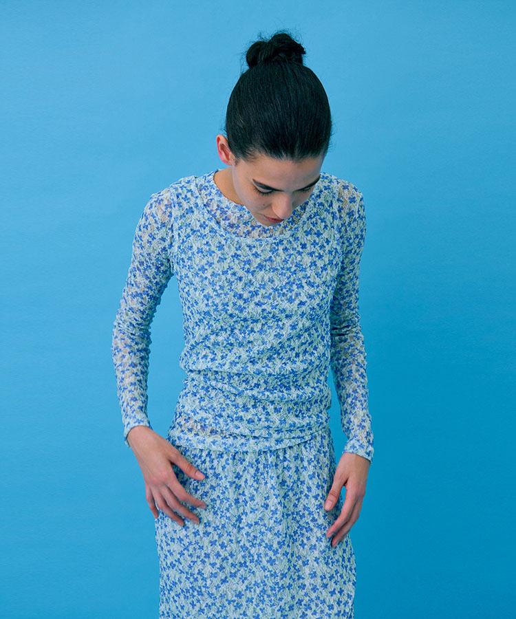 WNDERKAMMER Floral Sleeveless_Light Blue