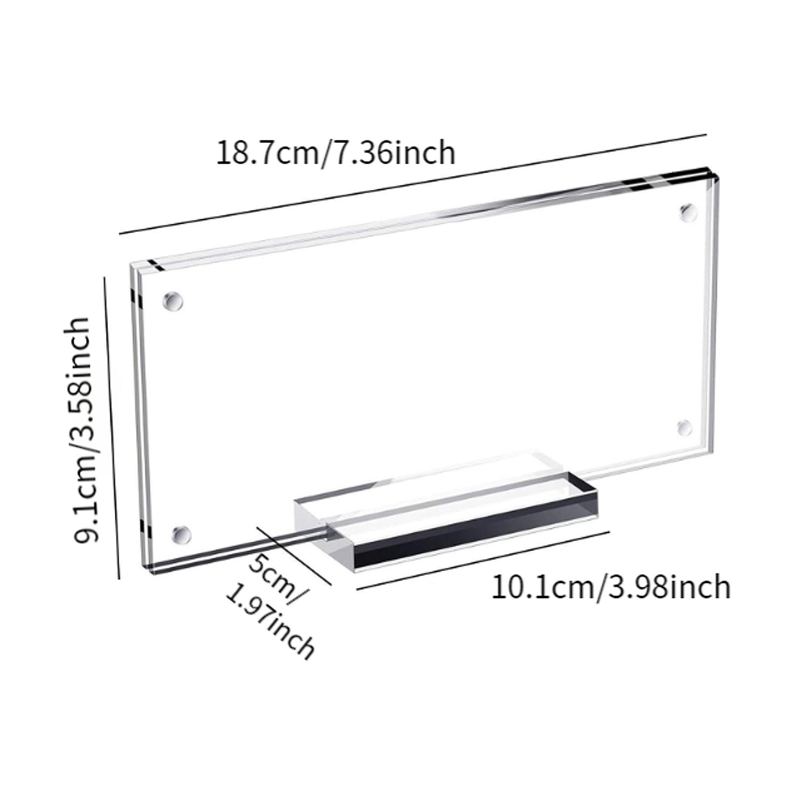 

Dollar Bill Commemorative Coins Picture Frame Holder Business Card Stand Clear Acrylic Display for Desk Display for Collection
