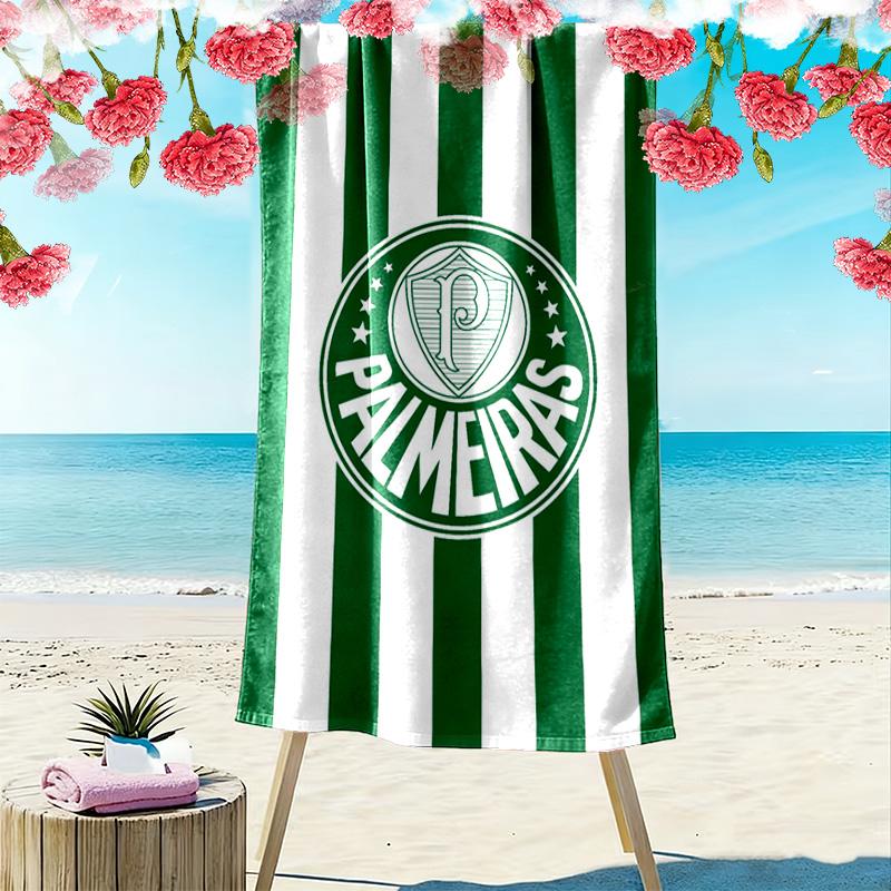 Palmeiras Print Strandtuch, Großes Weiches Schnelltrocknendes Handtuch für Strand Camping Schwimmen