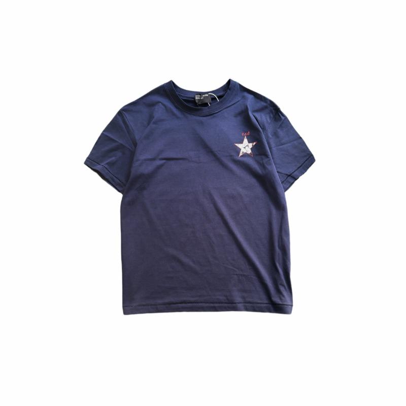 Letter printing retro portrait American tide brand loose men's and women's casual short-sleeved T-shirt tide